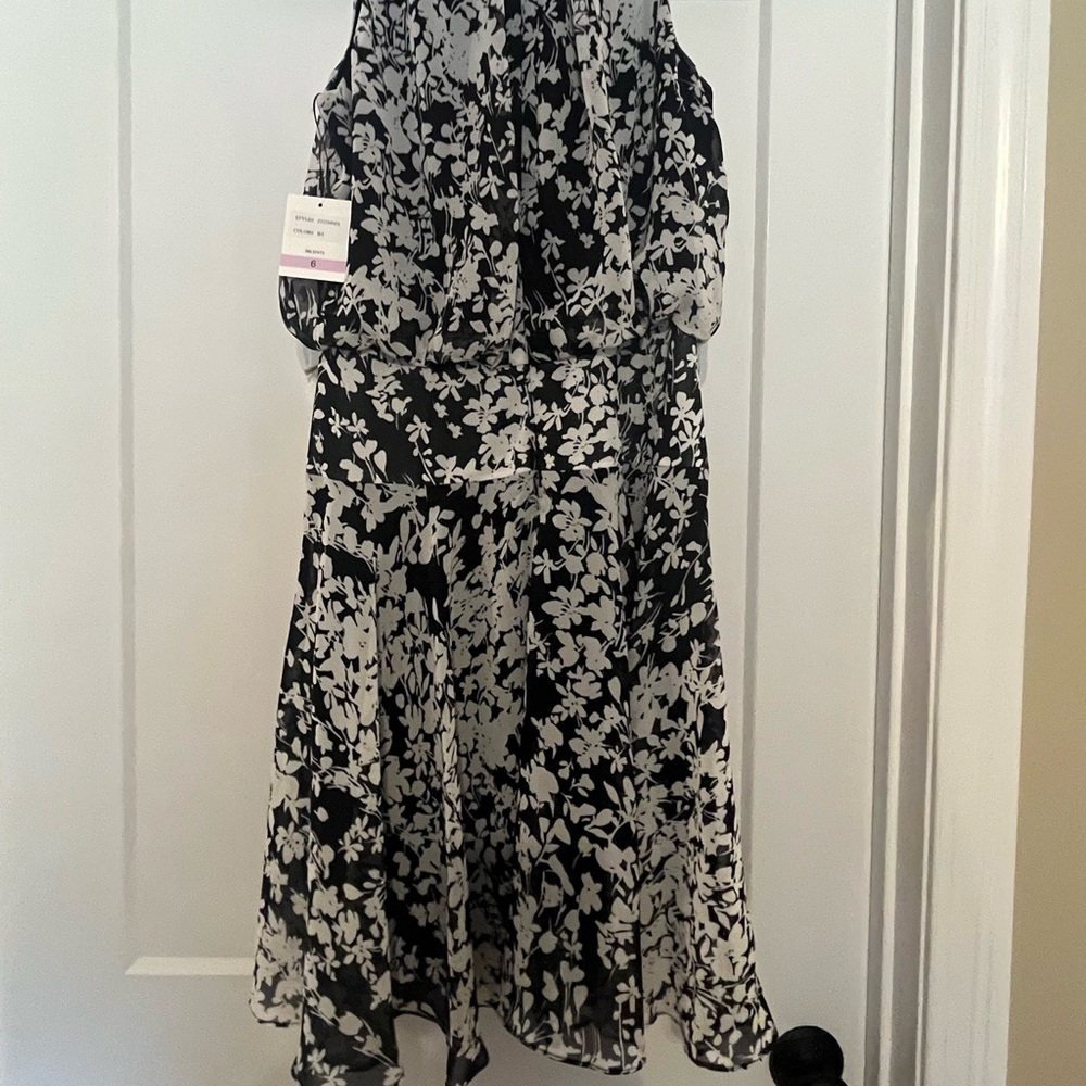 Black and White Floral Dress